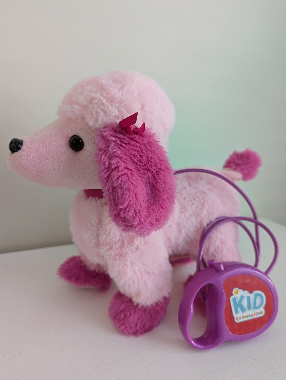 My Walking Pet Pink Poodle Plush Toy Kid Connection Remote Leash Bark Battery